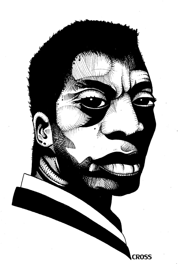 James Baldwin illustration by Keef Cross